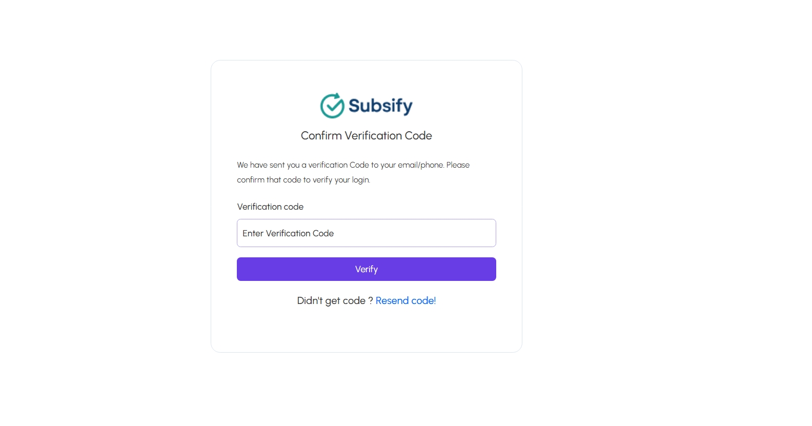 2FA Verification Code Entry