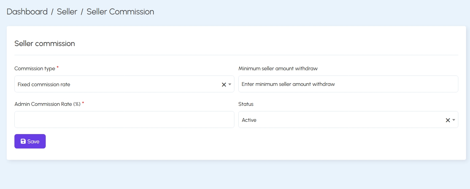 Global Commission Settings
