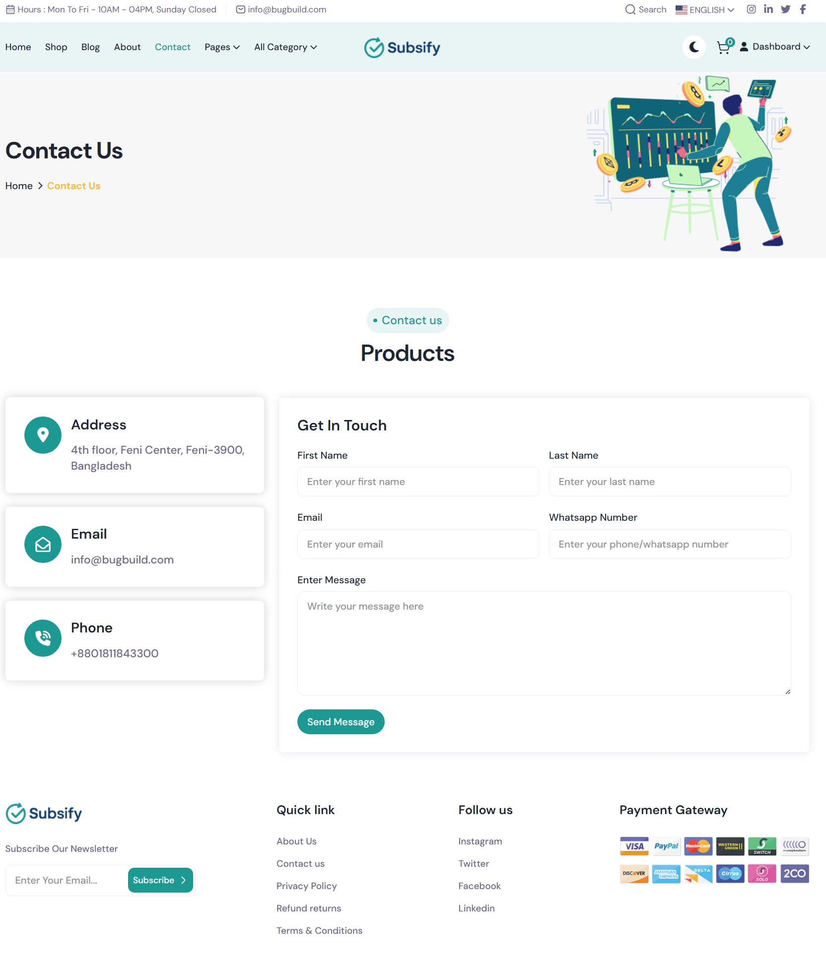 Frontend Contact Form