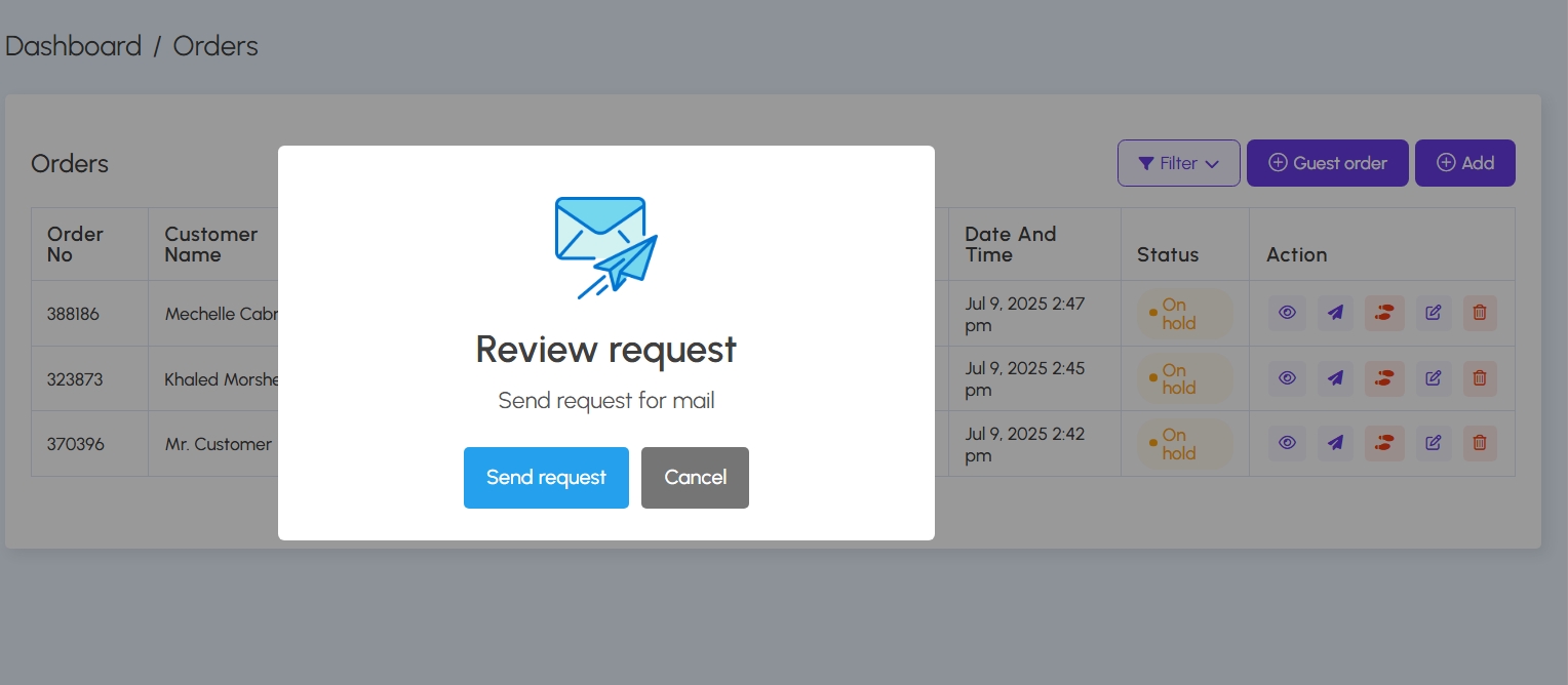 Review Request Popup